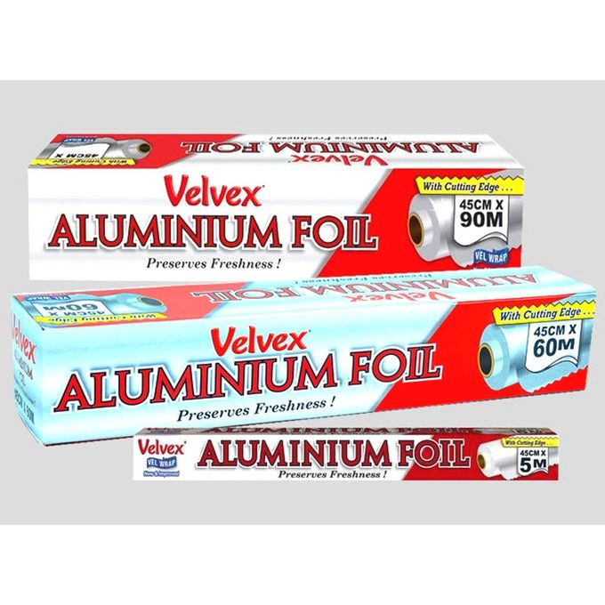 VEL ALUM/FOIL 45CMX5MTRX36ROLL