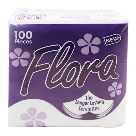 FLORA SERVIETTES 100'SX18