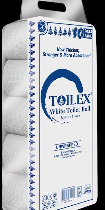 TOILEX T/P WTE 10'S X 4 WRAP