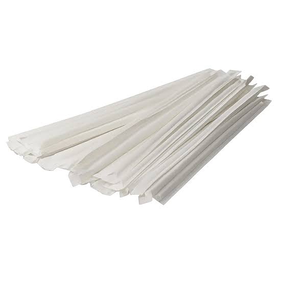 BIOBLEND HYGIENIC CLEAR STRAWS WRAPPED X24PKT
