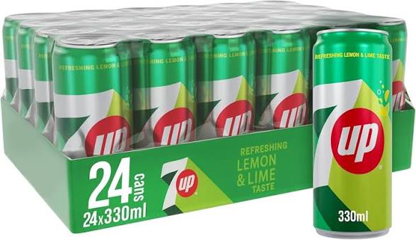 CANS SEVEN UP 300ML X 24 CANS