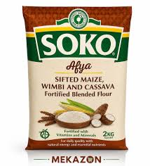 SOKO AFYA BLENDED MAIZE,NILLET,CASSAVA FLOUR 12 X 2KG