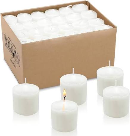 MAHITAJI MWANGAZA CANDLES 12X8PC WHITE