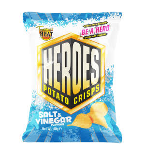 T-HEAT CRISPS HEROES SALT&VIN 36X40G