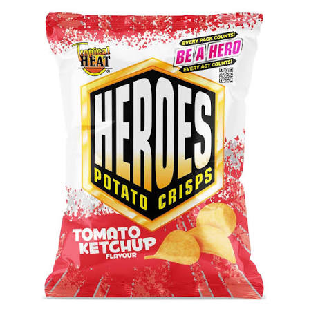 T-HEAT CRISPS HEROES TOMATO 36X40G