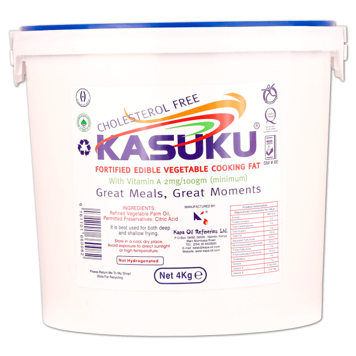 Kasuku 4x4Kg Plastic Bucket (Carton)