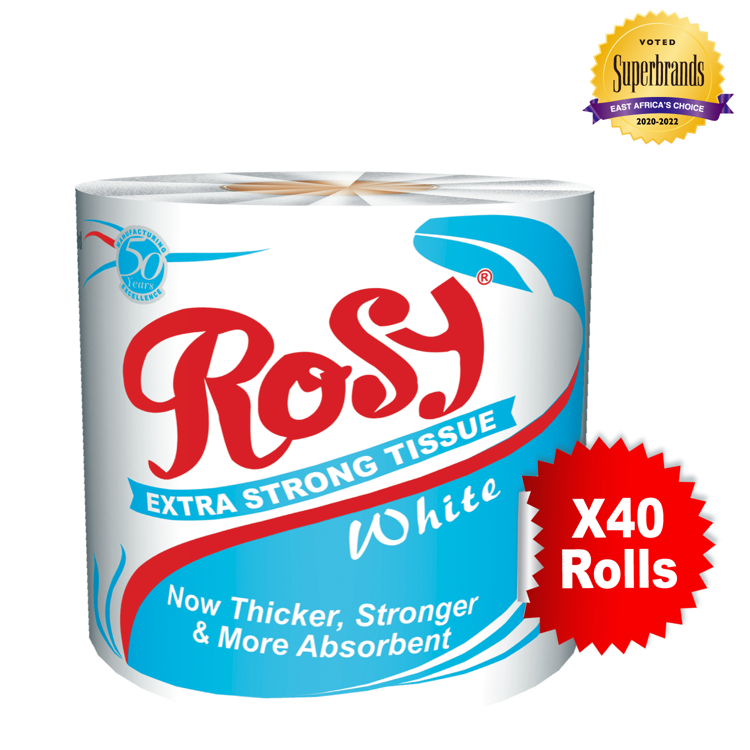 ROSY Tolilet Paper White 40'S (Bale)