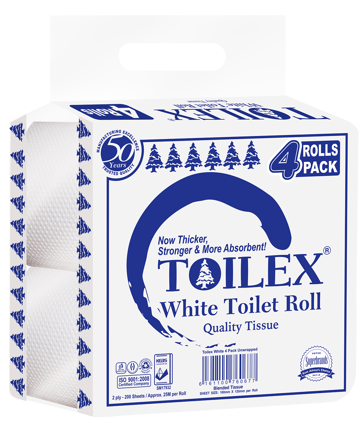 TOILEX WHITE 4'sX12PKS (Bale)