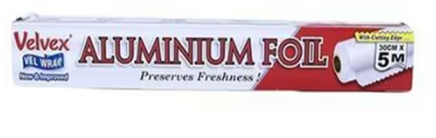 VELVEX ALUMINIUM FOIL 30CMX5MTRSx36 (Roll)