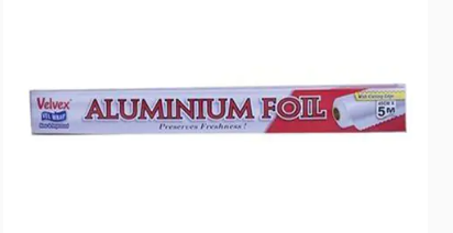 VELVEX ALUMINIUM FOIL 45CMX5MTRX36ROLLS  (Roll)
