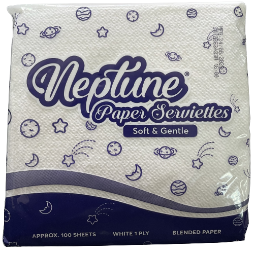 Neptune Serviette 18'S PKT x100 (Bale)